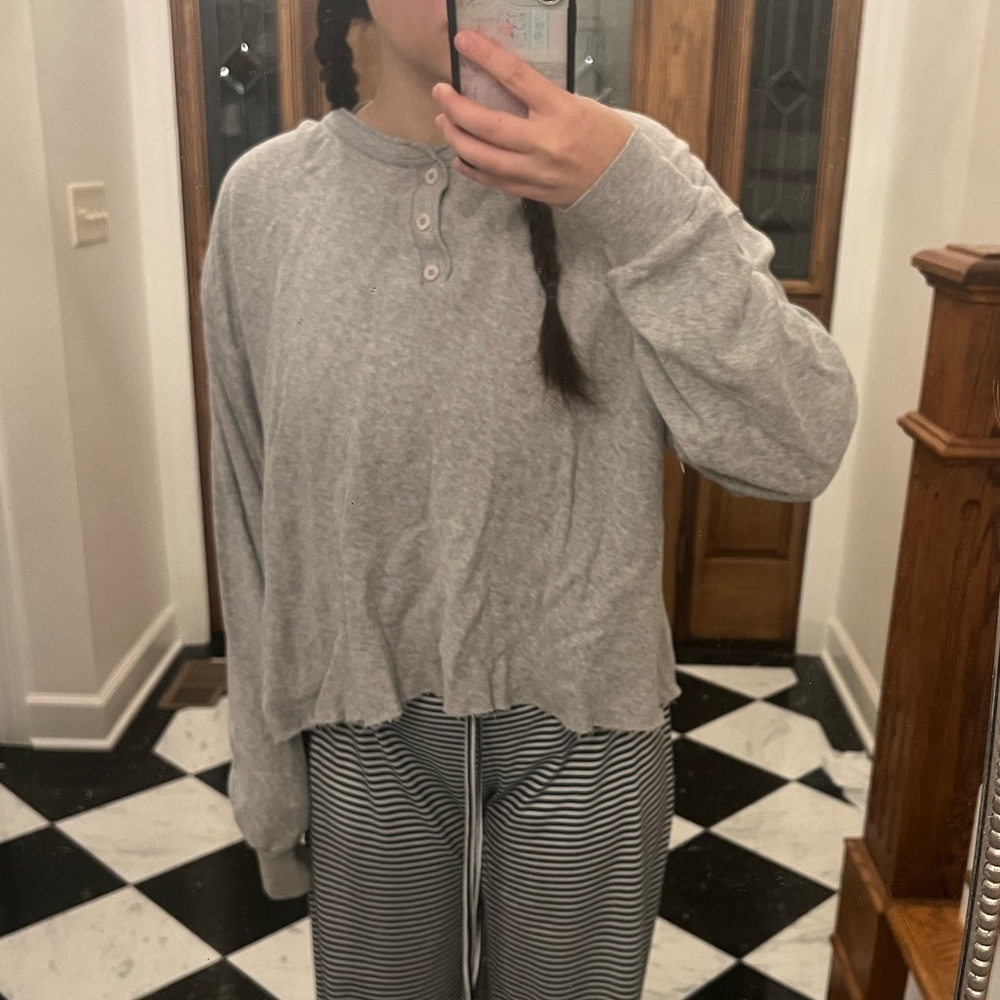 brandy gray top